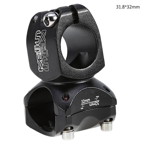 Mountain Road Bike Alunimium Alloy Bike Stem Accessory (Svart 31.8*32mm)