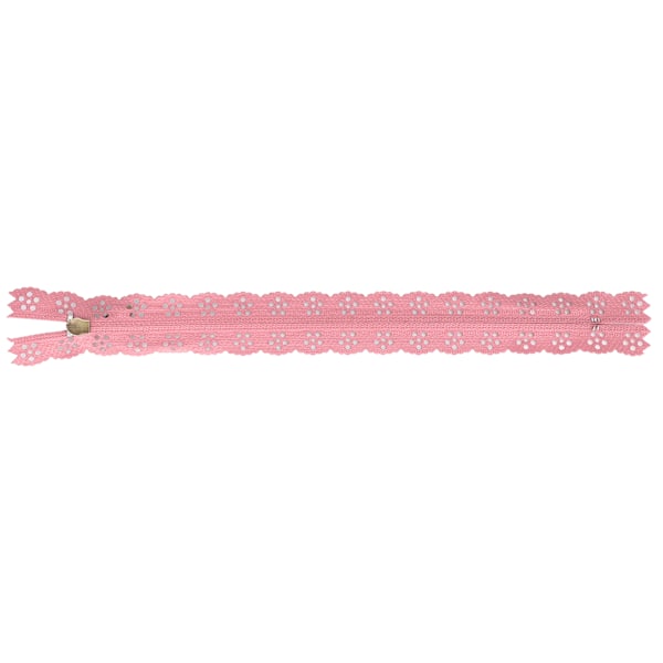 20 st 20 cm DIY nylon spets blixtlås spole blomma blixtlås för sömnad bröllopsklänning hantverk rosa