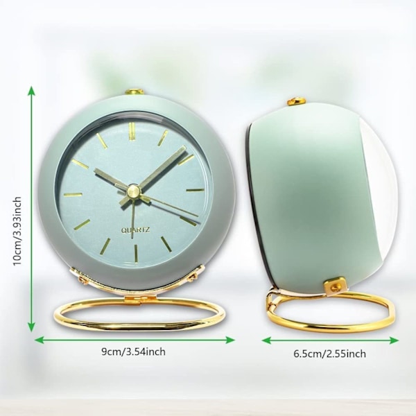 Elegant Skrivbordskompis: Klassisk Liten Design, Batteridriven Analog Väckarklocka, Med Lättanvända Knappar Och Bakgrundsbelysning För En Stilfull Och