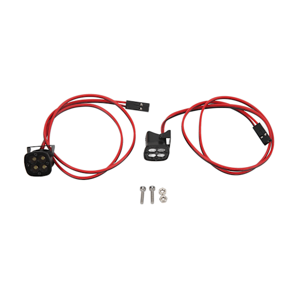 2 set LED-strålkastare för RC-bil, fyrkantiga strålkastare med hög ljusstyrka för 1/10 RC Crawler-bil