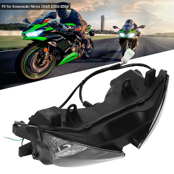 Motorcykelstrålkastare Linsöverdragssats Passar Kawasaki Ninja ZX6R 2003-2004