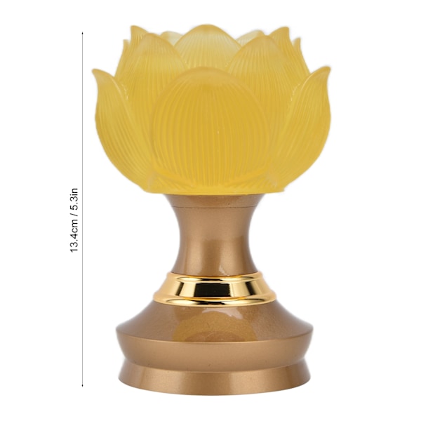 2Set LED Lotus Buddistisk Ljus med Legering Bas Färgglad Buddha Lampor Prydnad Bön Tro Försörjning EU-kontakt 100-240V