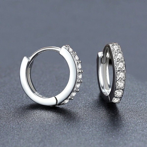 Seenita Nano Hoop Huggie Örhängen - Silverfärgade