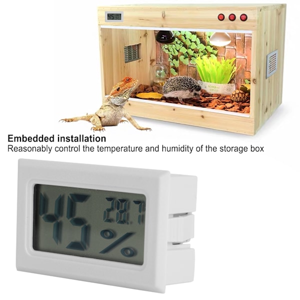 4PCS Mini inbyggda digitala temperatur- och fuktighetsmätare Gauge inomhus termometer hygrometerTS-804-W