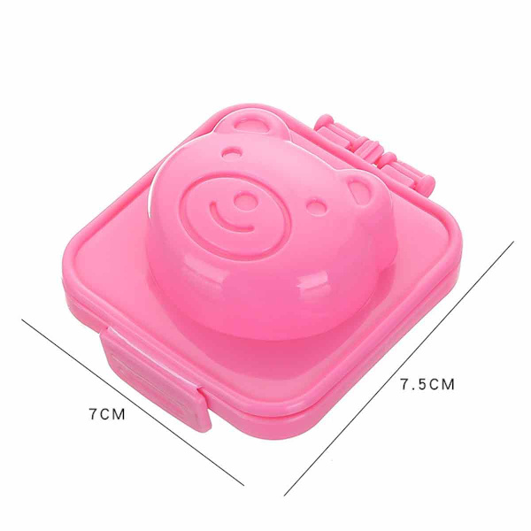 Kokt äggform 3d tecknad äggformare Bento Maker Diy verktyg tillbehör (blå+gul+grön +rosa +orange) (6st)