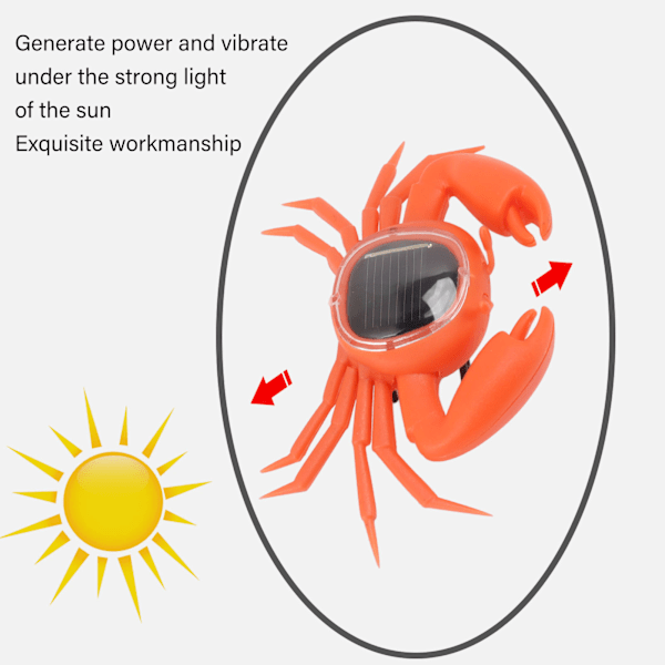 Solcells driven krabba leksak realistisk simulering undervisning lärande sol krabba modell leksak för barn