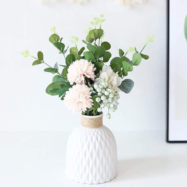 Nordic Vase Plastvaser för Blommor Modern Geometrisk Blomma