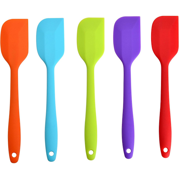 5-delad silikon-spatelset, degspatelset, köksspatel, non-stick gummispatel, värmebeständig spatel, värmebeständig upp till 500 ° F silikon