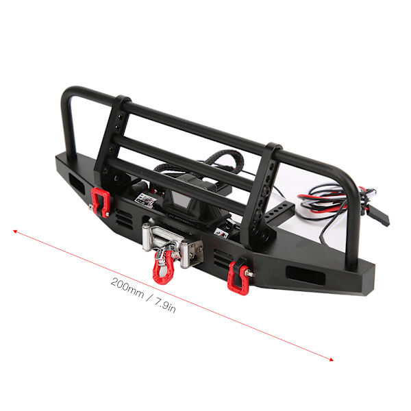 Främre stötfångarset med fjärrkontroll uppgraderingsdelar passar för TRX-4 Axial scx10 RC-bil