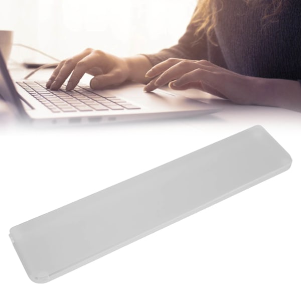 Tangentbordshandledsstöd 0,4 till 0,6 tum lutning Ergonomisk transparent akryl halkfritt tangentbordshandledsstöd för 87-tangenters enhet bärbar dator