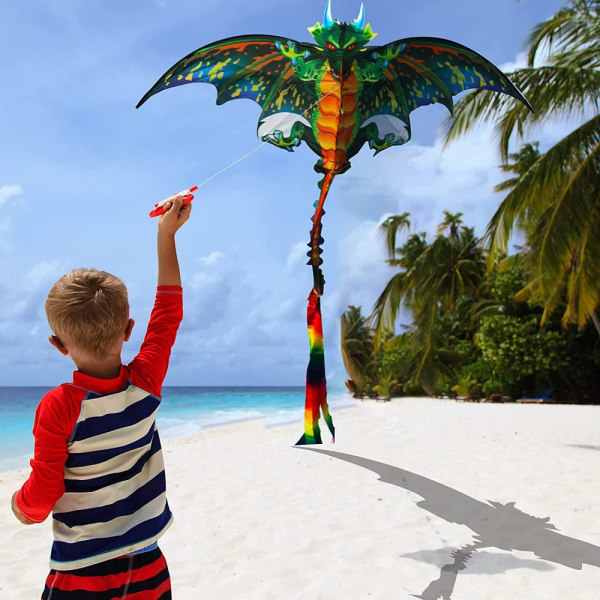 Laptony drakar barn och vuxna enkla att flyga i stark eller svag vind i parken, på stranden, skapa minnen med familjemedlemmar