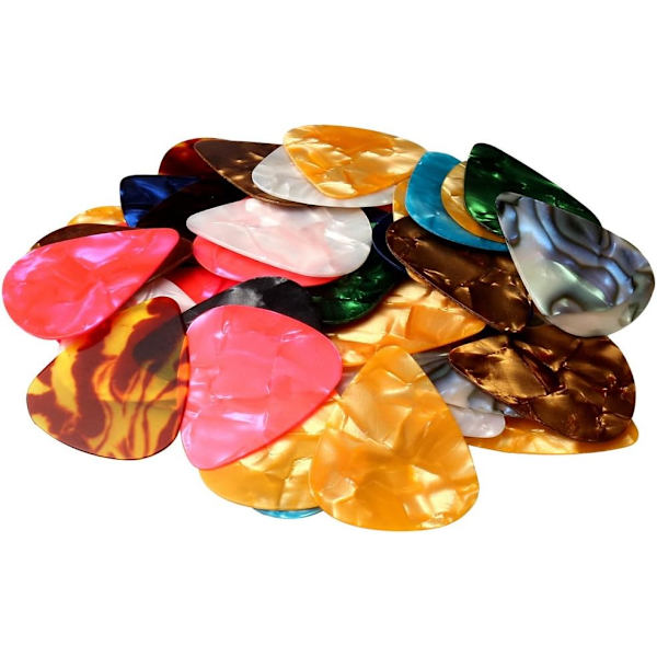 8 st plektrum för gitarr, abstrakt konst färgglada plektrum för bas, elgitarr, akustisk gitarr 0,46 mm (färg slumpmässig)