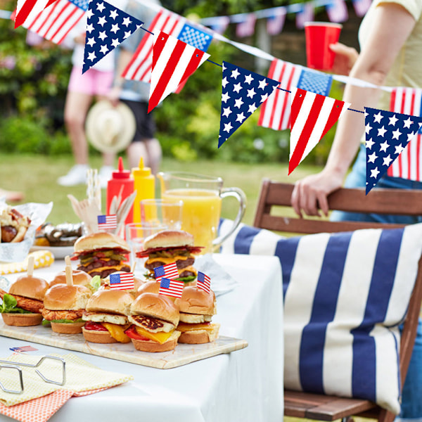 Patriotiska Dekorationer, Väderbeständig Mångsidig Dekor För Självständighetsdagen Och Veterandagen, Amerikanska Flaggbanderoller För Inomhus Och Utomhusbruk, Mini