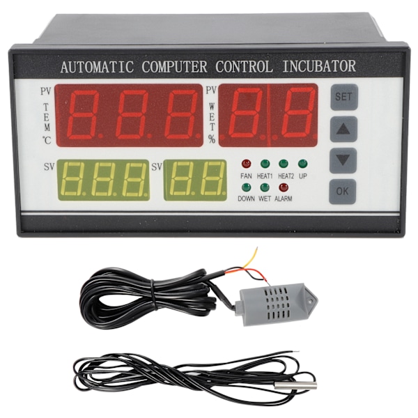 220V Inkubator Termostat Hög Noggrannhet Automatisk Äggvridning Temperatur Fuktighetskontroll