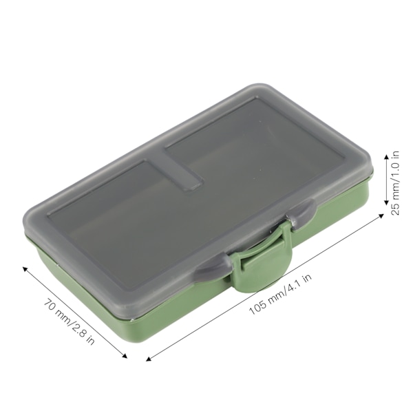 2 st fiskekrok bete gadget låda mini PP förvaringslåda för fiskeutrustning tillbehör 1 fack
