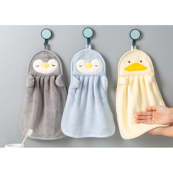 3-pack söta handdukar - ultratjocka handdukar för barn till badrummet, tecknade djur, mikrofiber, absorberande handdukar för kök och badrum