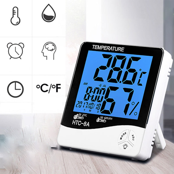 Hög precision elektronisk termometer digital display mini temperatur larmklocka termometer