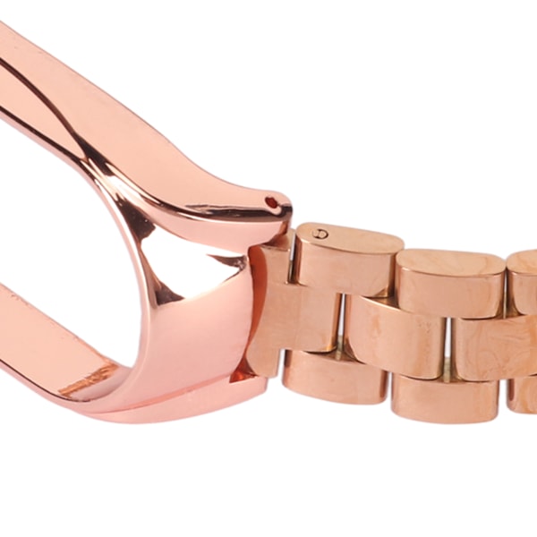 Smartwatch-armband i rostfritt stål, robust, justerbart, skyddande ersättningsarmband för Mi 7 NFC, roséguld