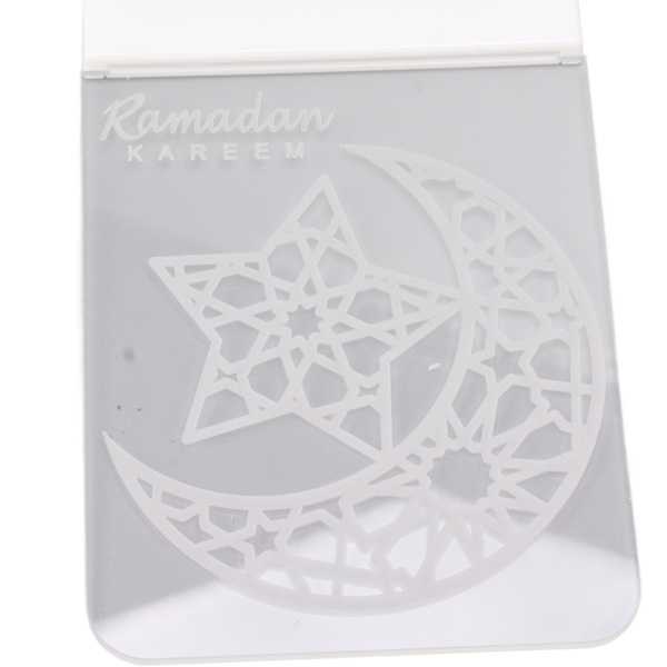 Eid Ramadan fönsterlampor 3D måne och stjärna Islam Mubarak Ramadan dekorativ lampa för utomhus inomhus sovrum semester