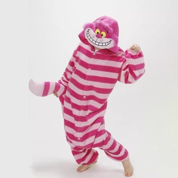 Vuxen/barn Cheshire Cat Kigurumi Pyjamas Cosplay Kostym Sovkläder Fest Unisex~