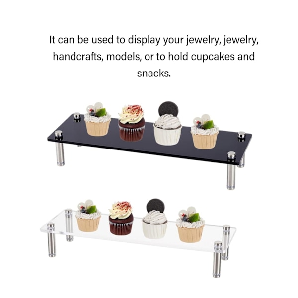 Cupcake Display Stand Multifunktionell Akryl Riser Displayställ för Mat Dessert Transparent