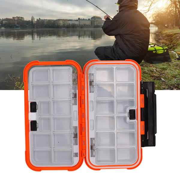 Fiskeutrustning Box Fack Justerbar Hög Hållfasthet Plast Bete Förvaring Väska Vattentät Fiske Hook Lure Box