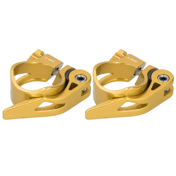 2 st C73 Aluminiumlegering 31,8 MM Snabbkoppling Sadelstolpe Klämma Cykelrörsklämma Guld