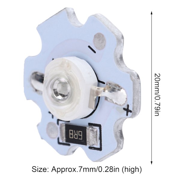 25 st 5V LED-chips 200LM 1W hög effekt LED-lampor pärlor för DIY-belysningsarmaturer UV-ljus 395-400NM