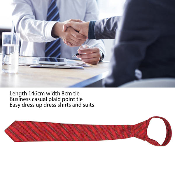Herr slips affärs casual stil polyester siden rutig punkt design slipsar längd 146cm bredd 8cm för konferenser TG-03