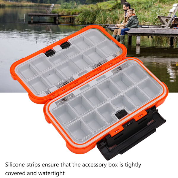 Fiskeutrustning Box Fack Justerbar Hög Hållfasthet Plast Bete Förvaring Väska Vattentät Fiske Hook Lure Box