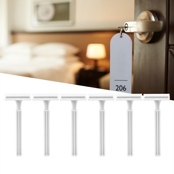 10-pack Engångsrakset Dubbelbladig Säkerhetshyvel för Hotell & Resor