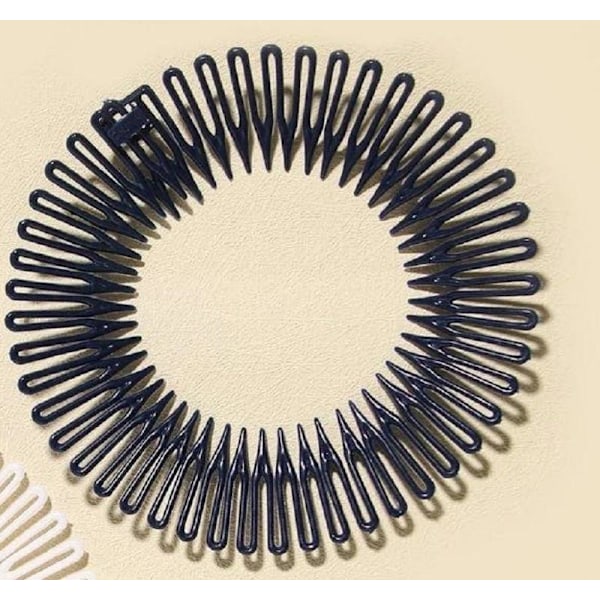Zic zac diadem i plast (8 färg val) Vit Vit