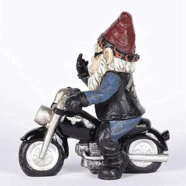 Motorcykel Trädgårdstomte - 13,3 cm x 13 cm - Vattentät Trädgårdstomte Staty - Solskydd - Trädgårdsdekoration för Trädgård, Uteplats, Balkong