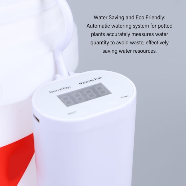 DIY Automatisk Droppbevattningskit Inomhus Vattningssystem för Krukväxter Inomhusväxter Självbevattningssystem med Timer Vit Stöd för 2 Krukspridare