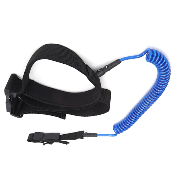 Surfboard Leash TPU Heliciform Bekväm Hög Elastisk Surfing Säkerhet Dragrep (Blå Vit)
