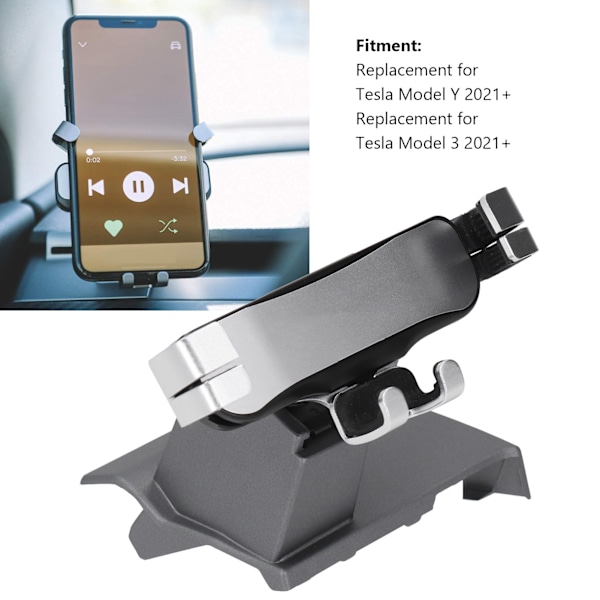 Gravity Telefonhållare Justerbar Handsfree Instrumentbräda Mobiltelefonhållare Ersättning för Tesla Model Y Model 3 Högerstyrning CP 0152 02