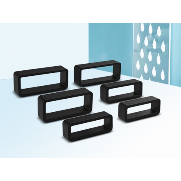 Ögla för klockarmband 10-pack Svart 20 mm Sort 20 mm
