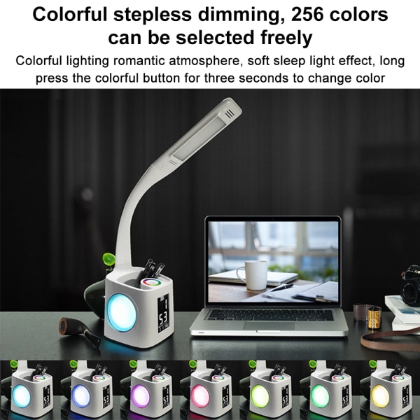 LED-bordslampa med USB laddningsport