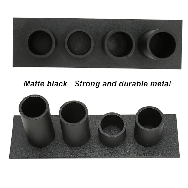 Pelare ljusstake 4 huvuden matt svart retro stil stark metall Halloween ljusstake för matsal dekoration