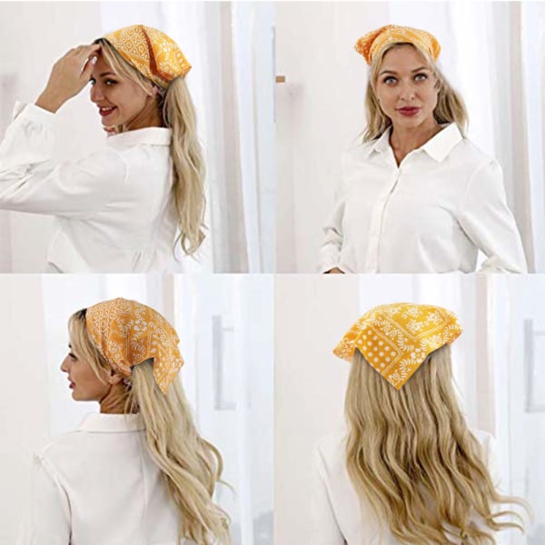 5 st hår blommig Scrunchie Vintage Accessoarer för kvinnor tjejer