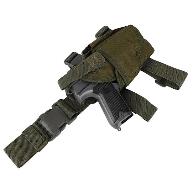 Taktisk pistolväska för utomhusbruk, militär taktik, droppben, pistolhölster för utomhusjakt (armégrön)