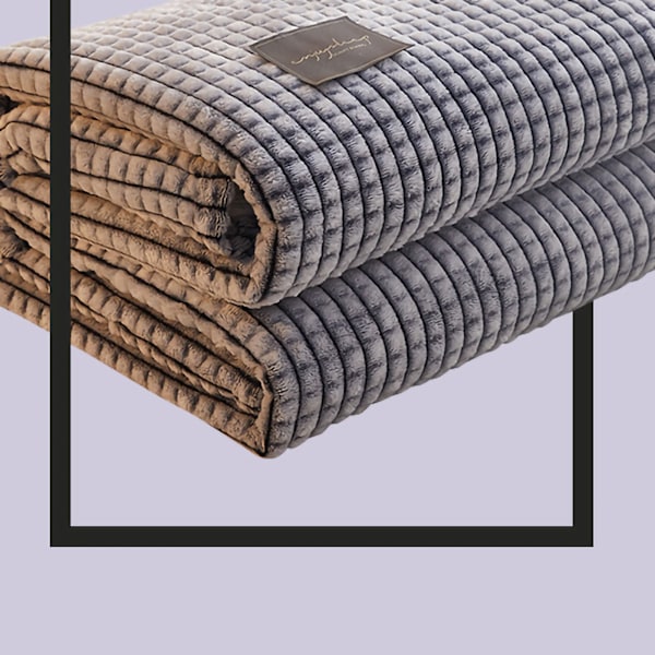 Elegant Dubbelsidig Mjuk Lätt Fleece, Svalkande Bomull För Året-Runt-Komfort, Andningsbart Fukttransporterande Tyg, Perfekt För Soffa Och Säng