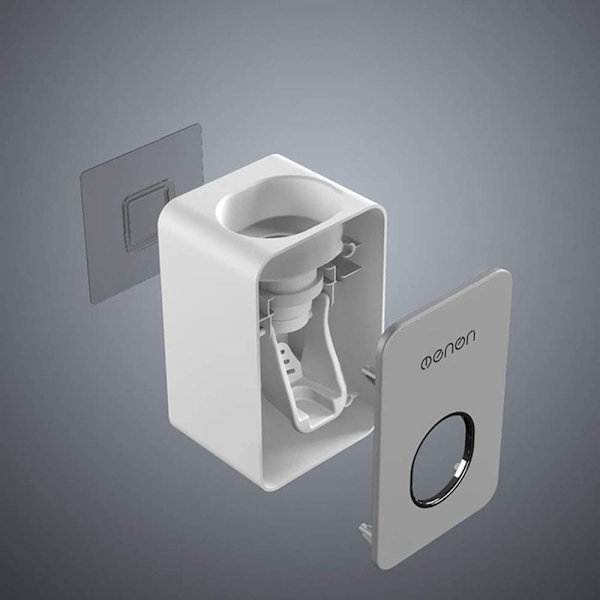 Automatisk tandkrämsdispenser med wallsticker vattentät