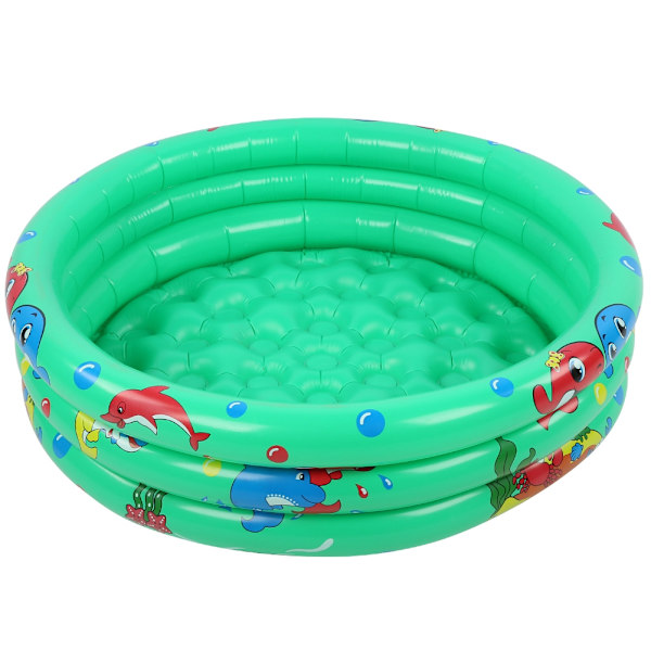 Rund uppblåsbar baby toddlers simbassäng bärbar uppblåsbar barn liten grön pool hem inomhus utomhus för barn flicka pojke 90cm/35.4in grön