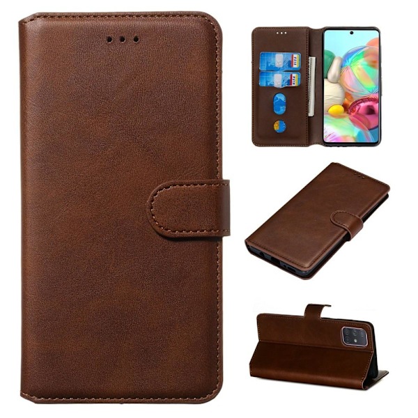 Samsung Galaxy A71 - Plånboksfodral - Brun Brown Brun