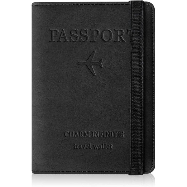 Passmapp cover reseplånbok RFID skyddsfodral med passmapp