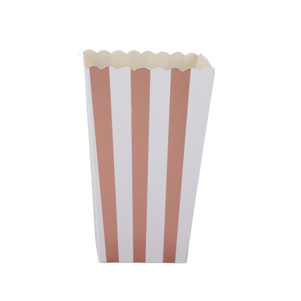 36 st popcornlådor i papper med stor kapacitet, öppning upptill, lätta och bärbara popcornmuggar i roséguld