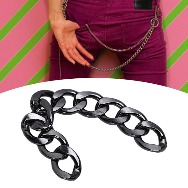 Aluminium Curbkedjor 10 Meter Justerbar Längd DIY Hantverk Smycke Kedjelänk Halsband för Reklamtavla Silver Svart