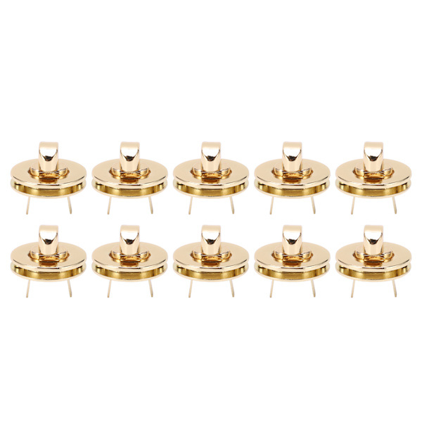 10 set/förpackning plånbokslås klassisk stil 2,1x2,7cm / 0,8x1,1in utbytbar legering väska fästelement för DIY
