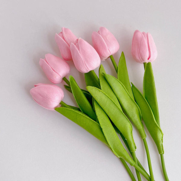 DIY Handgjord Tulpan Nattlampa Romantisk Sovrum Sänglampa Sovande Ambient Lamp Bord Nattlampa Rosa